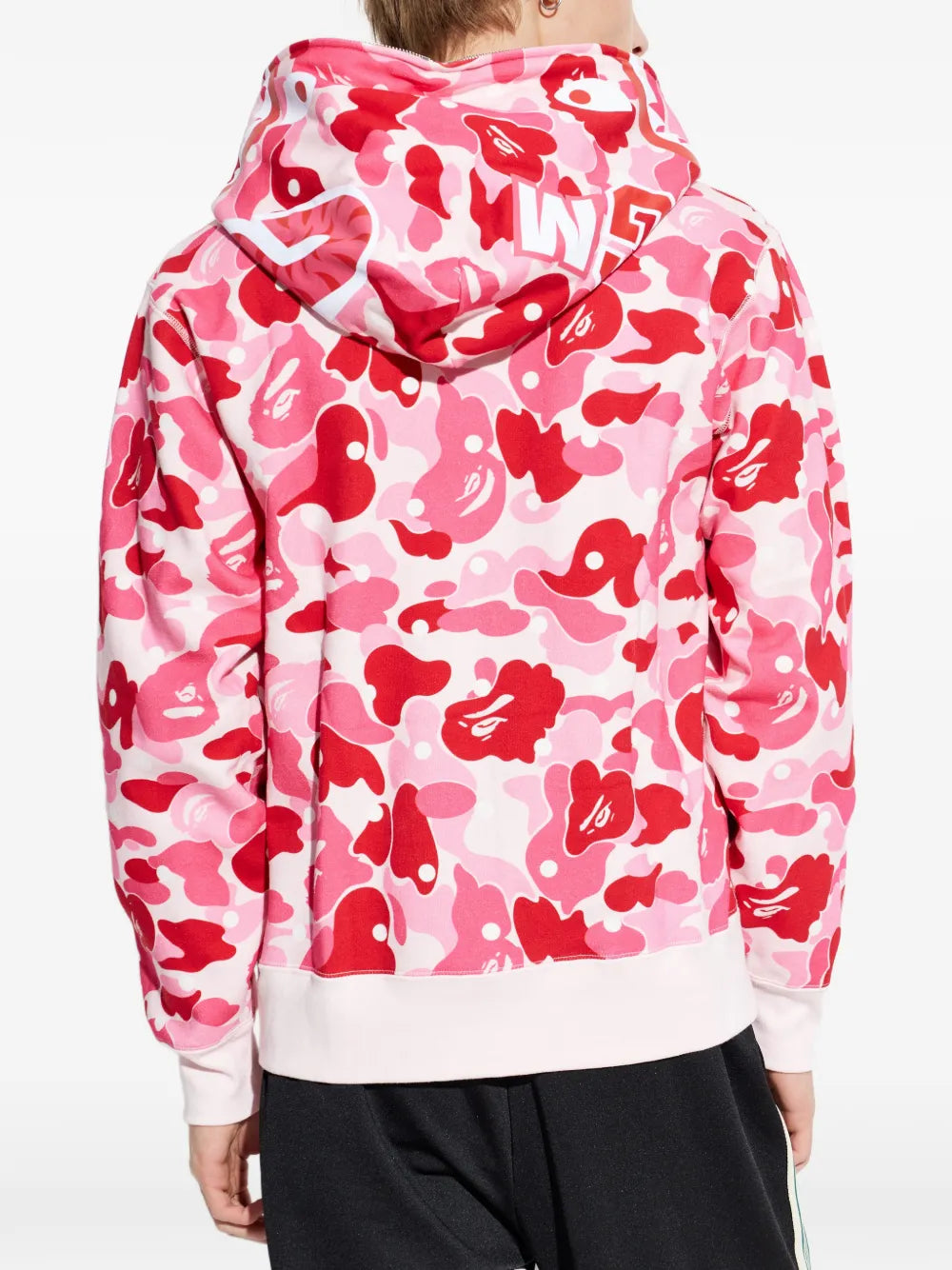 A BATHING APE® hoodie con estampado militar y cierre
