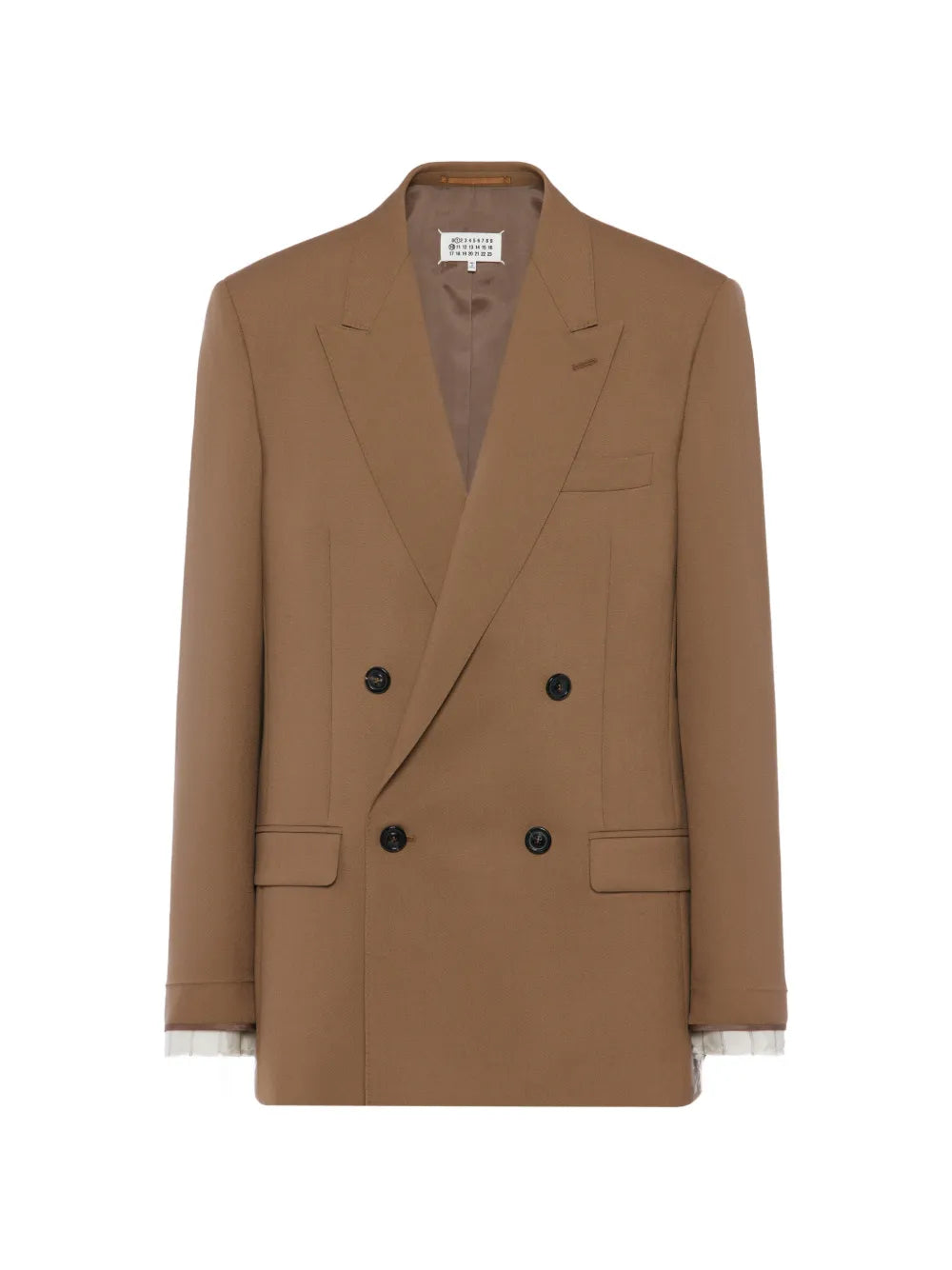 Maison Margiela chamarra con doble botonadura - Marrón - imagen 1