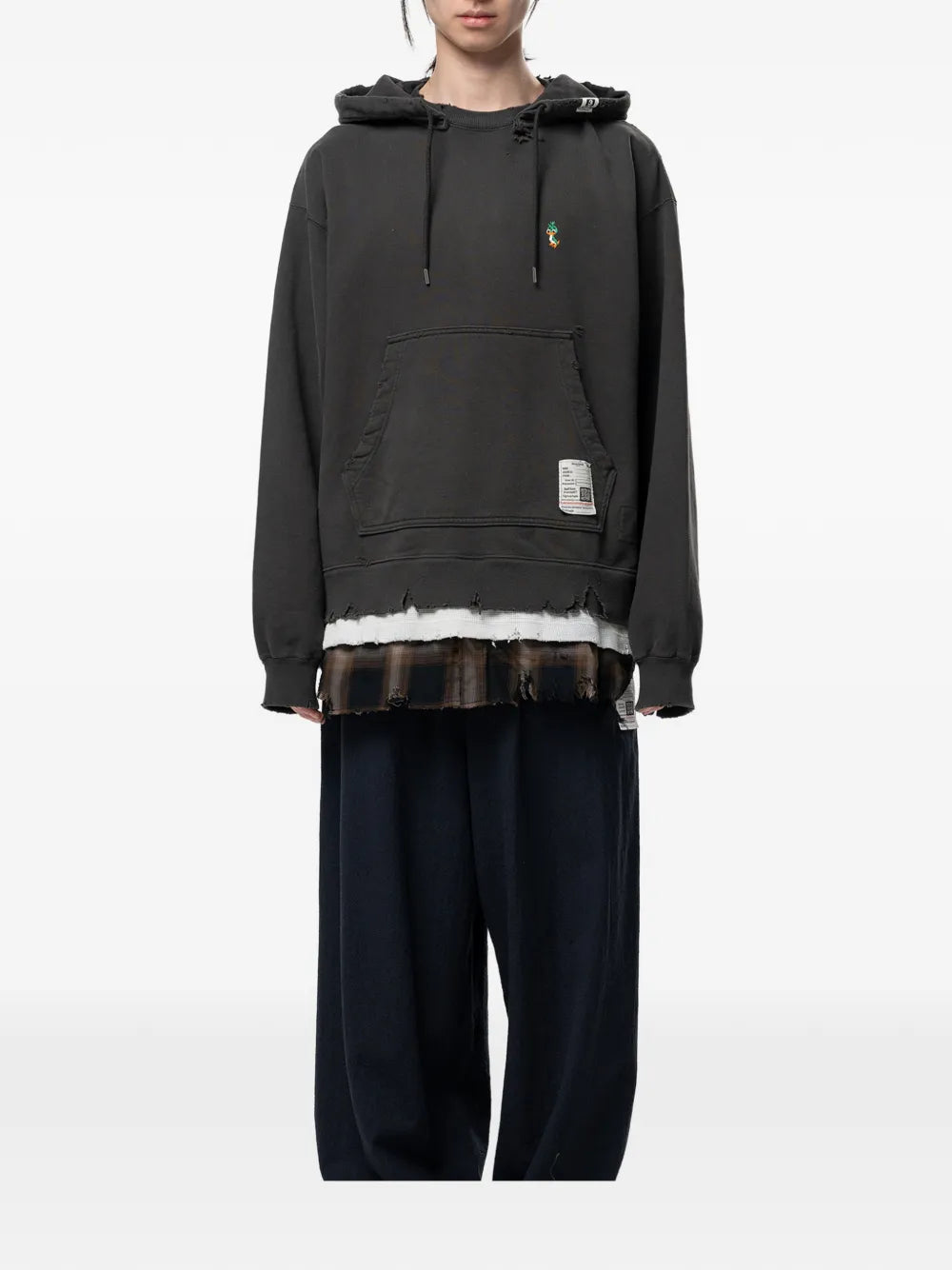 Maison MIHARA YASUHIRO hoodie con triple capa - gris