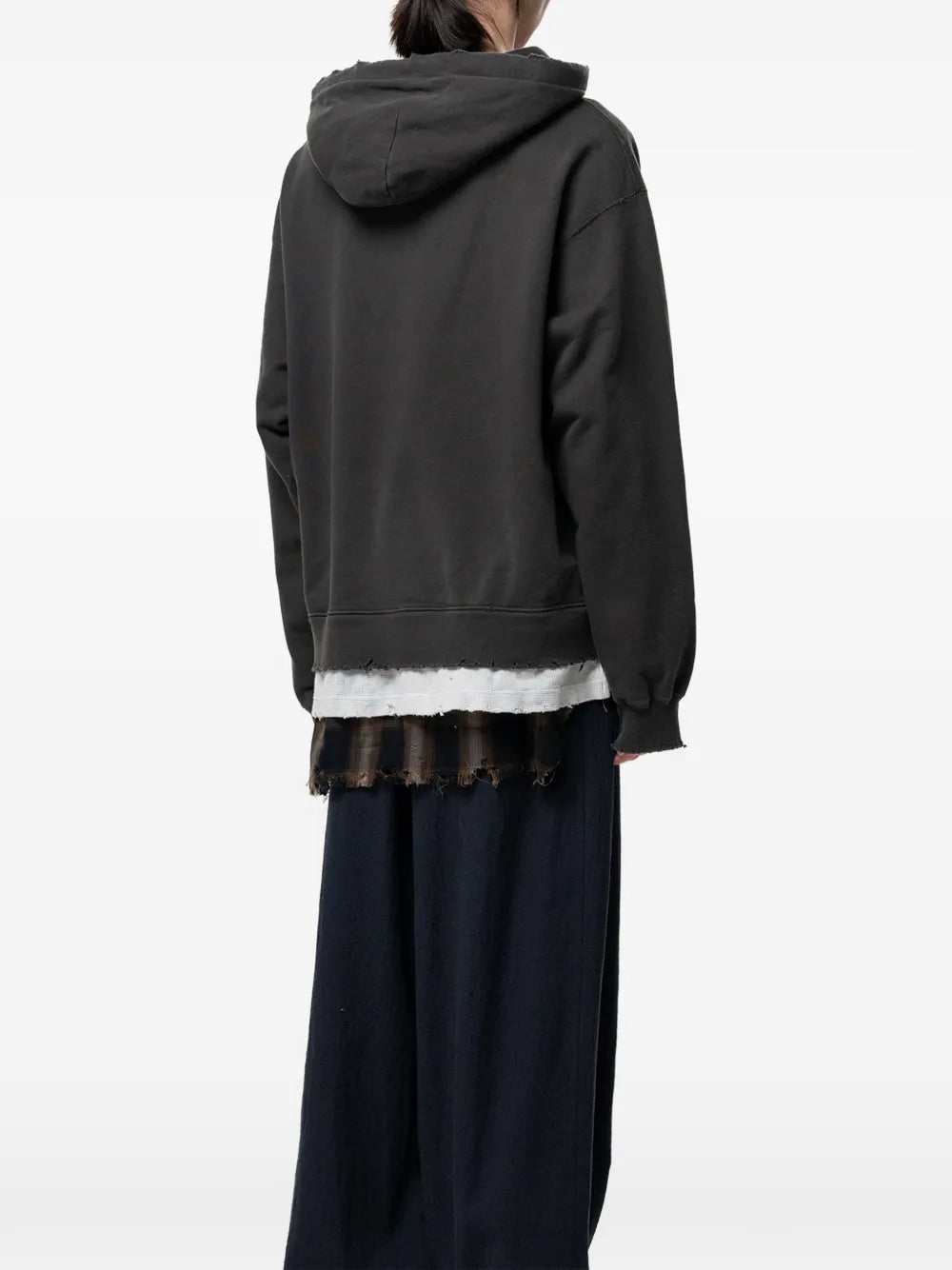 Maison MIHARA YASUHIRO hoodie con triple capa - gris