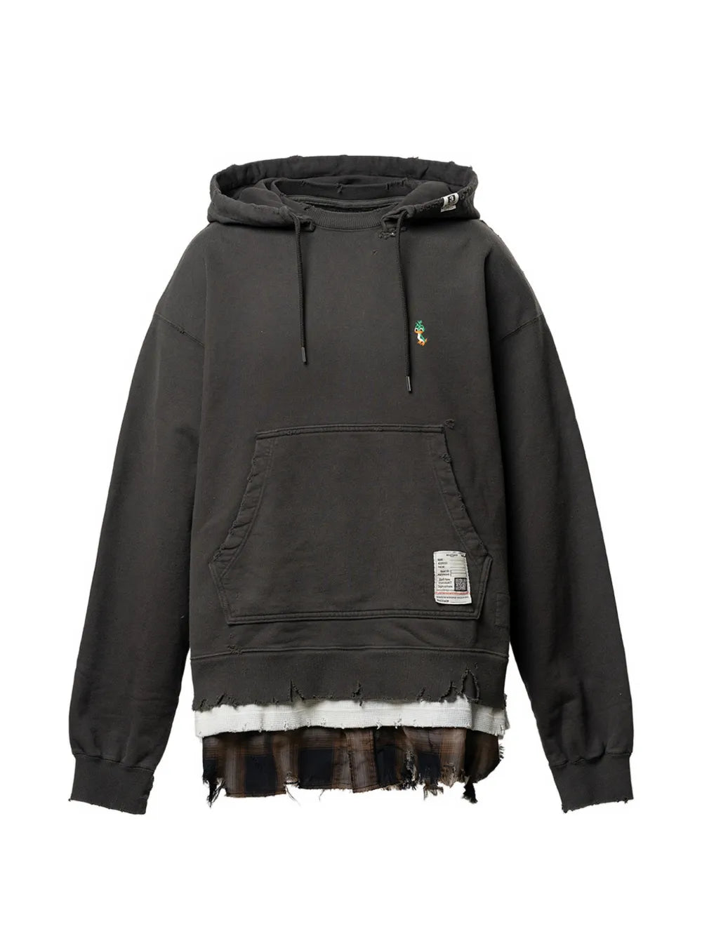 Maison MIHARA YASUHIRO hoodie con triple capa - gris