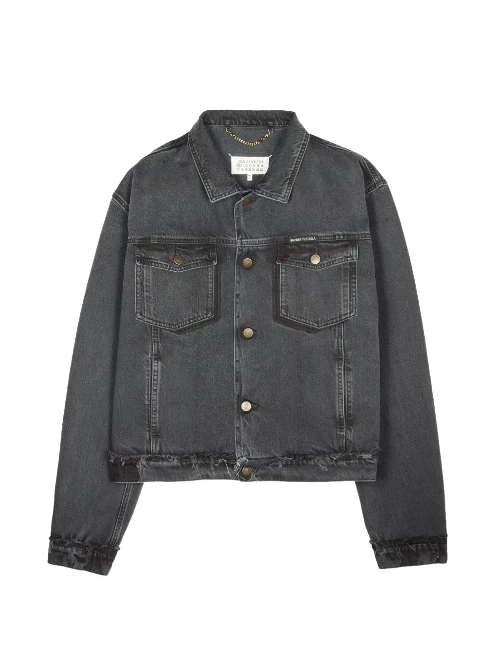 Maison Margiela chamarra de mezclilla con cuatro costuras - Gris - imagen 1