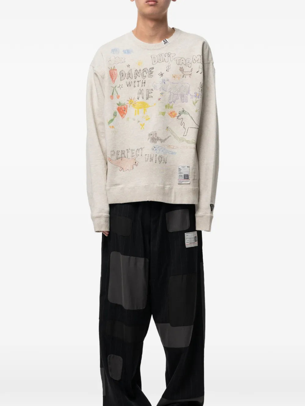 Maison MIHARA YASUHIRO sudadera estampada - blanco