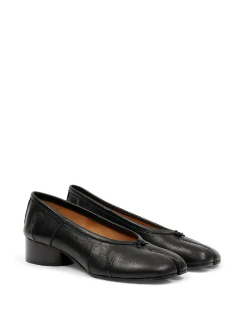 Maison Margiela zapatillas Tabi de piel - Negro - vista 2