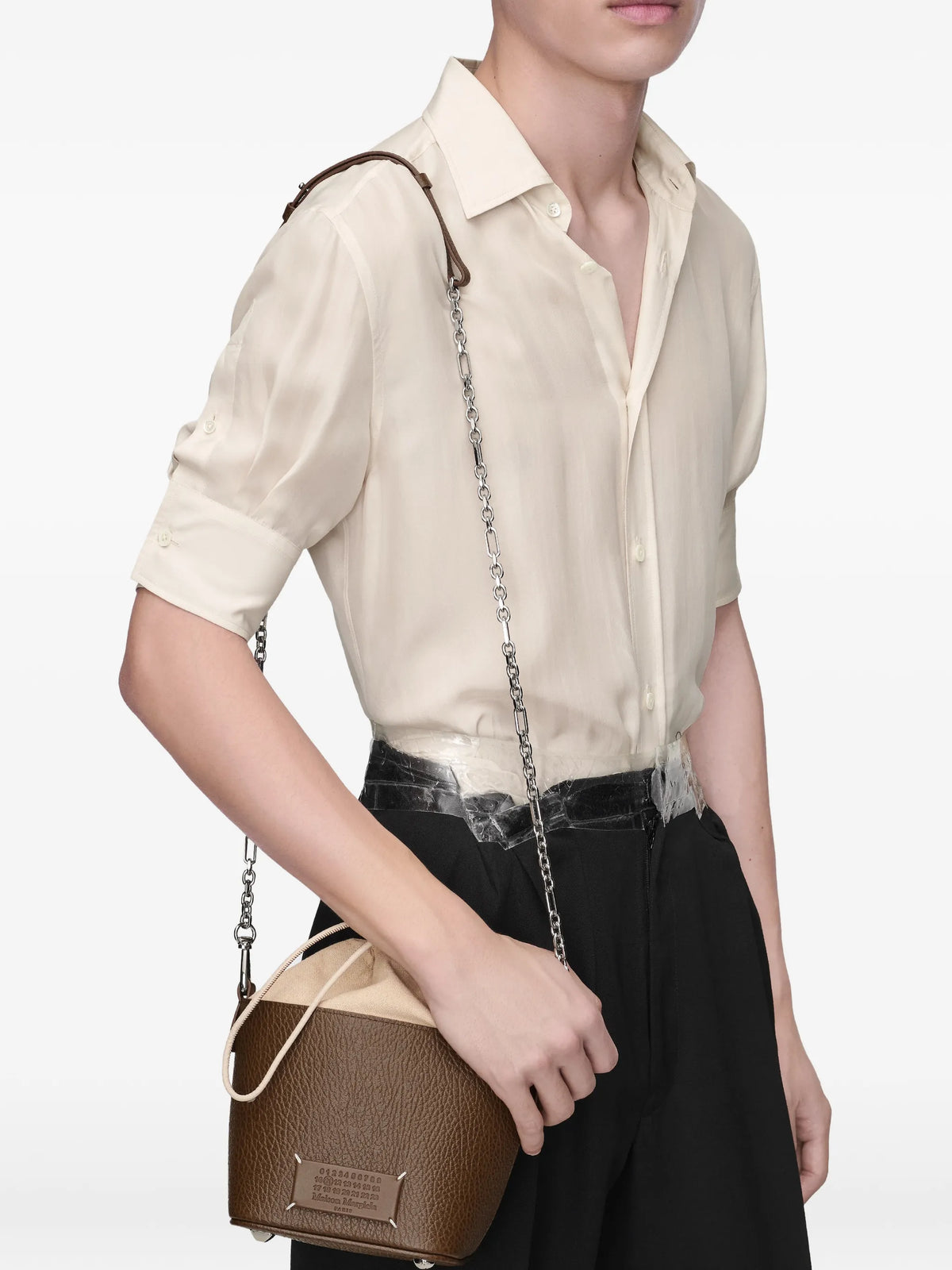 Maison Margiela bolsa bucket 5AC - Marrón - imagen 2