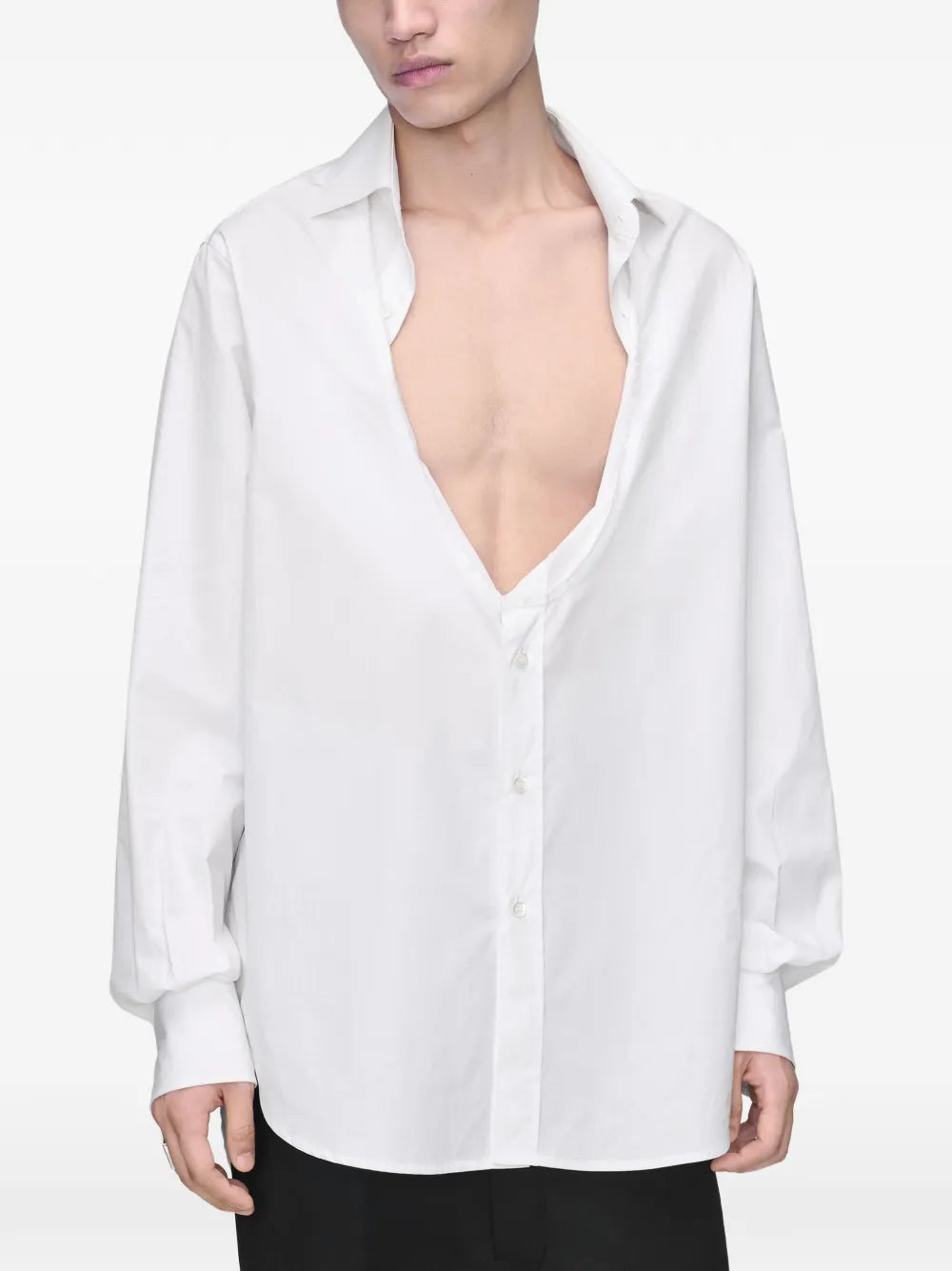 Maison Margiela camisa de algodón - Blanco - imagen 3