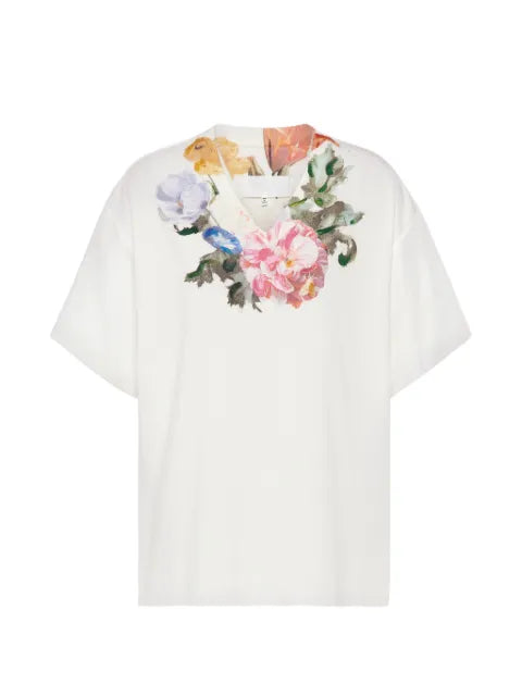 Maison Margiela playera con estampado floral - imagen 1