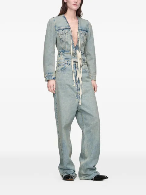 Maison Margiela chamarra con bordes sin rematar - imagen 2