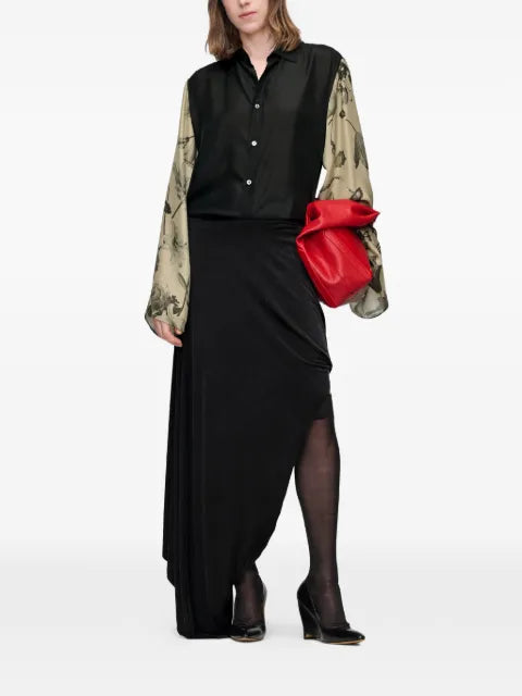 Maison Margiela camisa de seda con estampado floral - imagen 2
