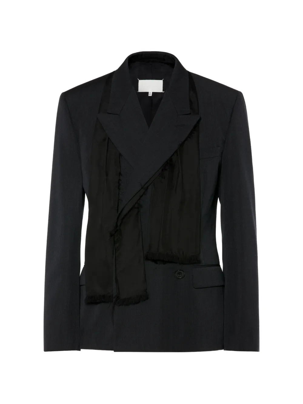Maison Margiela chamarra de vestir con mascada - Negro - imagen 1