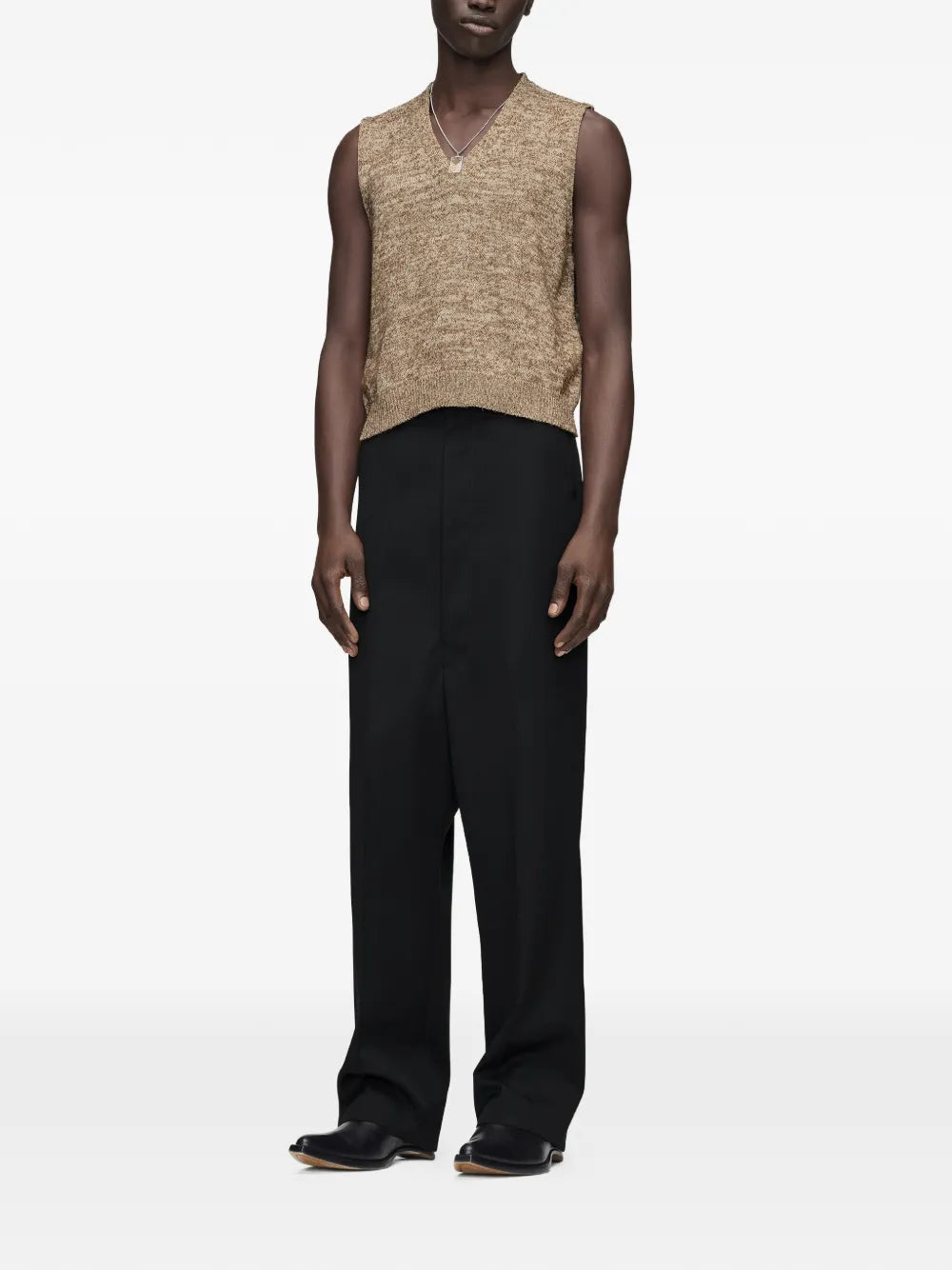 Maison Margiela pantalones con tiro caído - Negro - imagen 2