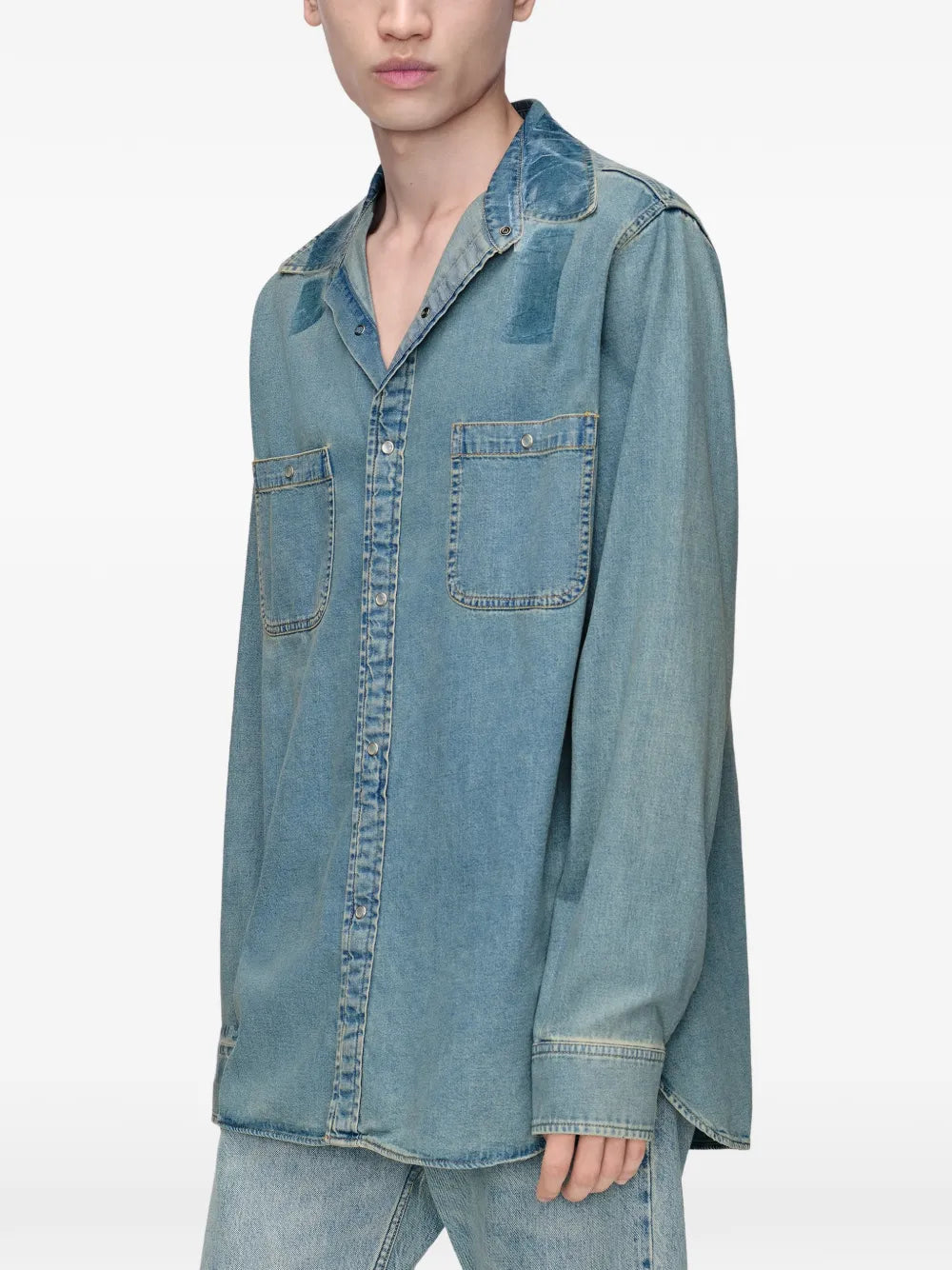 Maison Margiela camisa manga larga - Azul - imagen 3