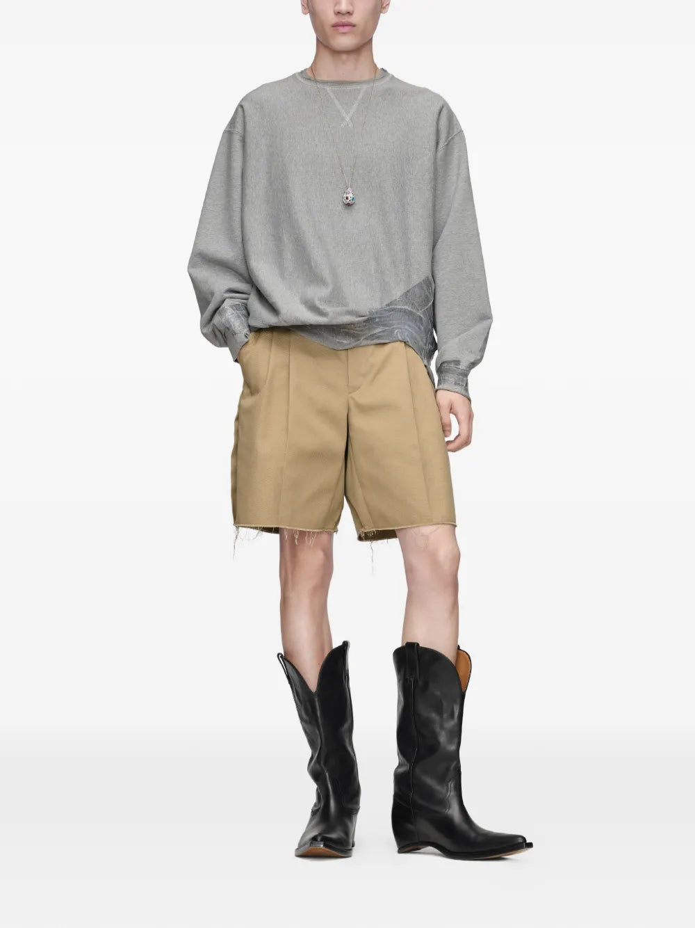 Maison Margiela sudadera manga larga - Gris - imagen 2
