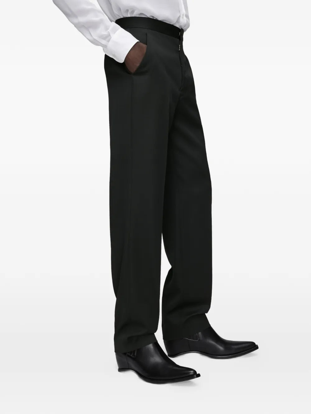 Maison Margiela pantalones de lana - Negro - imagen 4