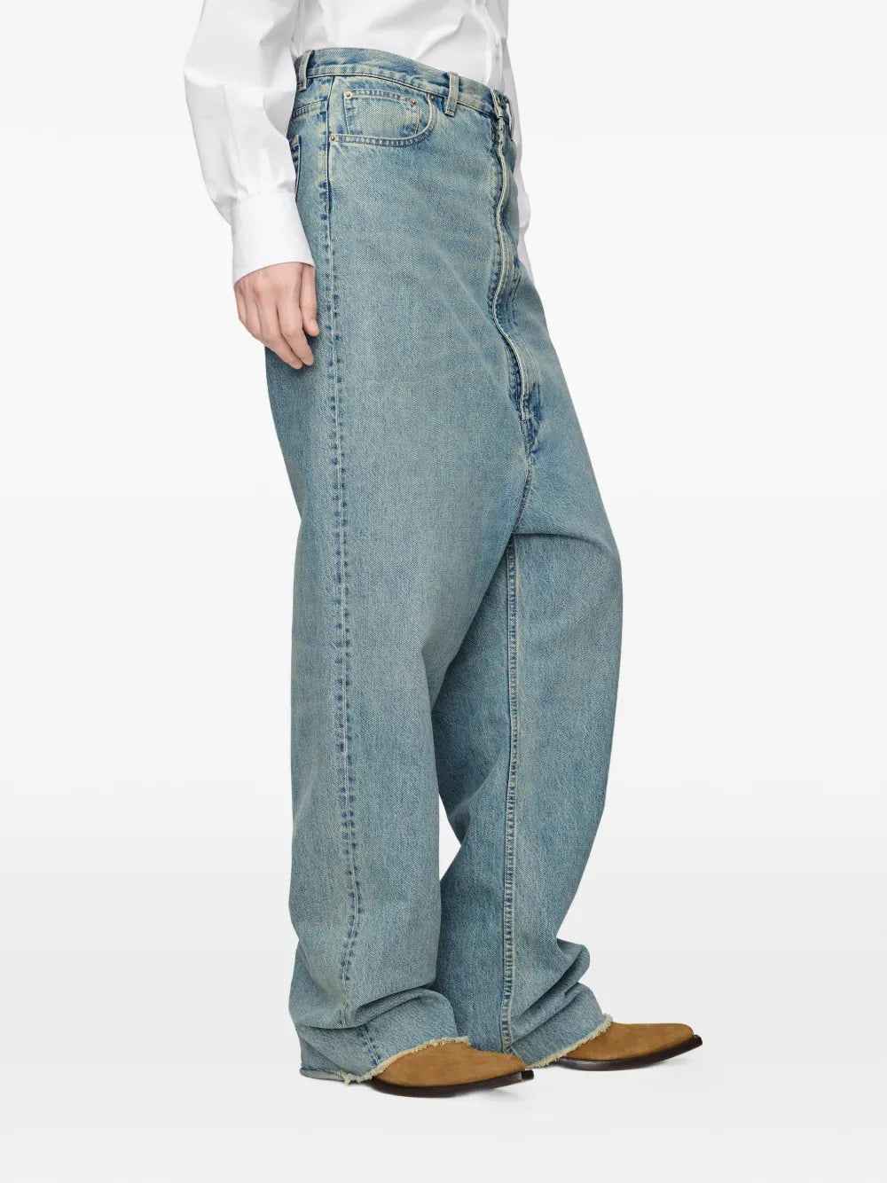 Maison Margiela jeans con tiro caído y cinco bolsillos - Azul - imagen 4
