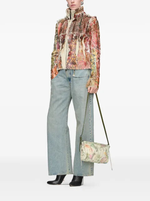 Maison Margiela cárdigan con cierre y estampado floral - imagen 2