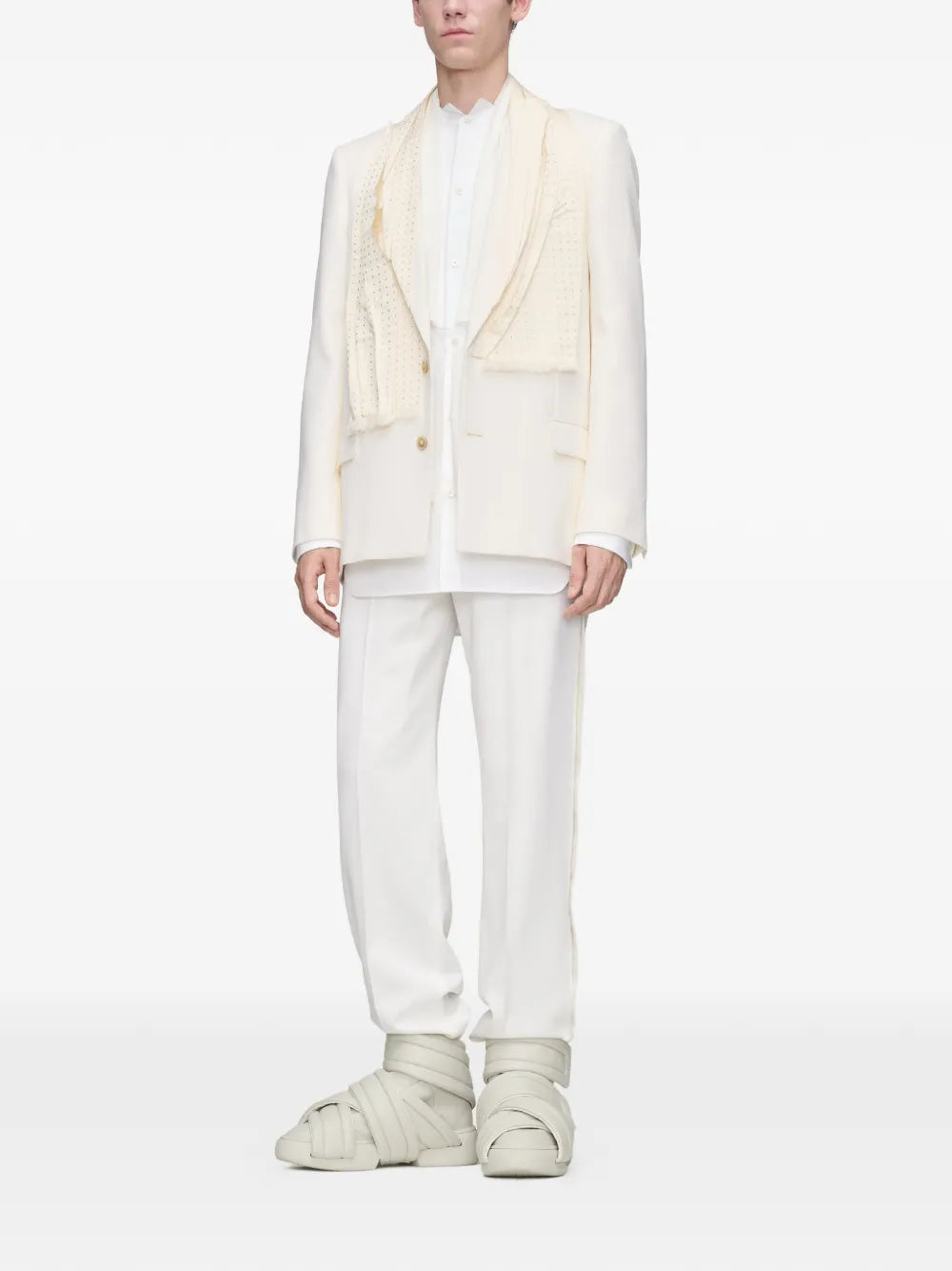 Maison Margiela pantalones con costuras prensadas - Blanco - imagen 2