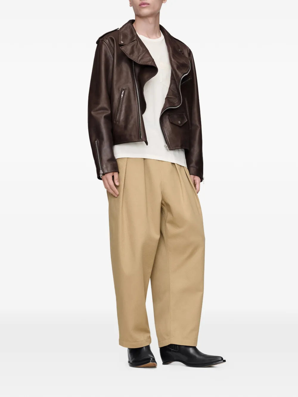 Maison Margiela pantalones con tiro caído - Neutro - imagen 2