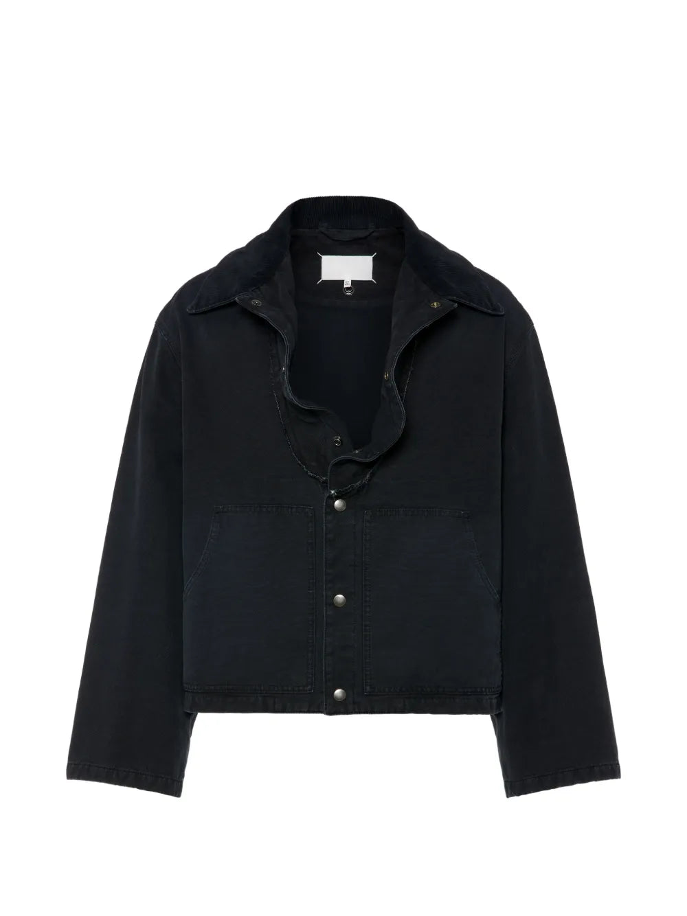 Maison Margiela chamarra con cuello plegable - Negro - imagen 1