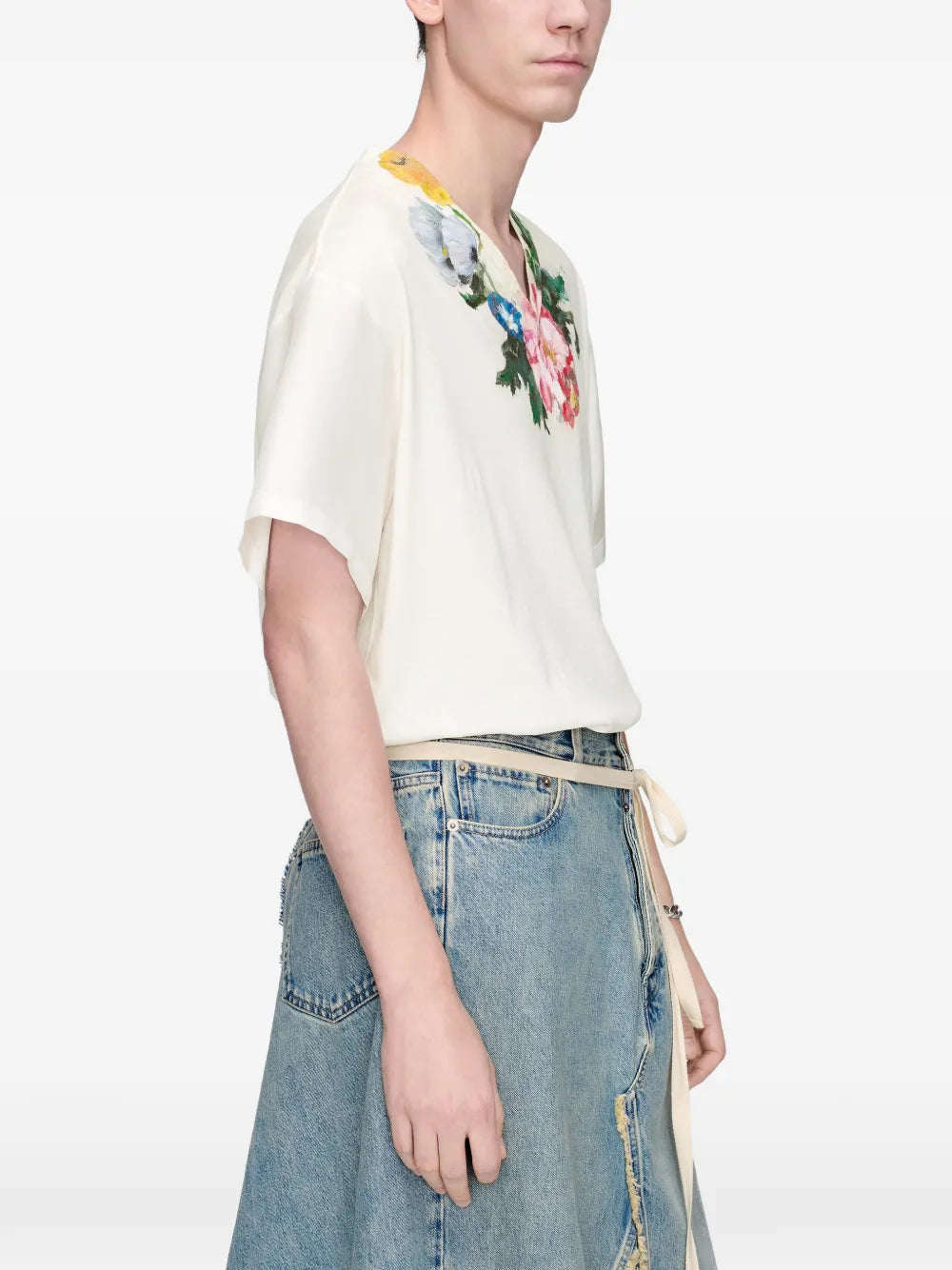 Maison Margiela playera con estampado floral - Blanco - imagen 4