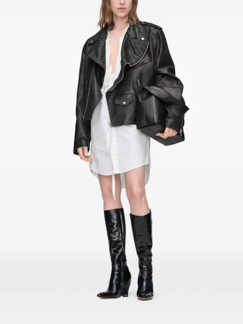 Maison Margiela vestido camisero con cuello en V - imagen 2