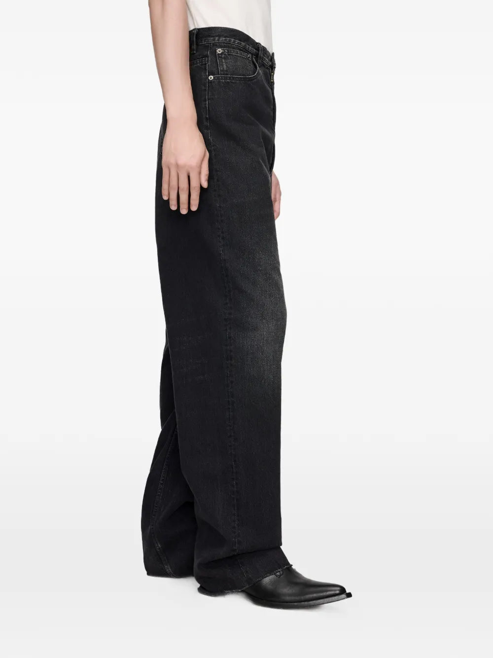Maison Margiela jeans con tiro caído - Negro - imagen 4