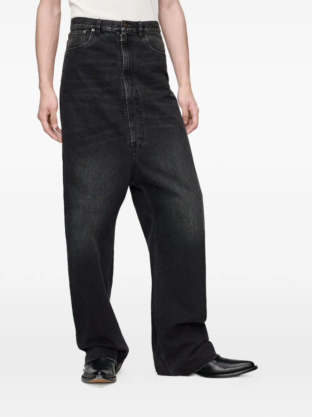 Maison Margiela jeans con tiro caído - Negro - imagen 3