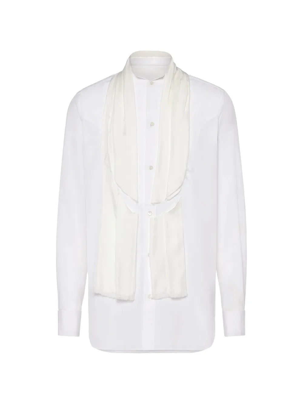 Maison Margiela camisa con detalle de mascada - Blanco - imagen 1