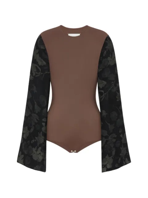 Maison Margiela top con mangas florales - imagen 1