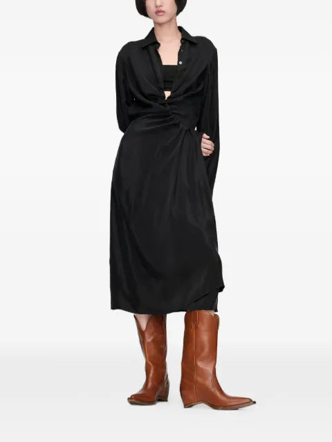 Maison Margiela vestido camisero drapeado - imagen 2