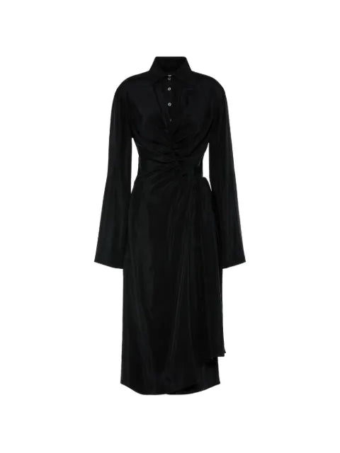 Maison Margiela vestido camisero drapeado - imagen 1