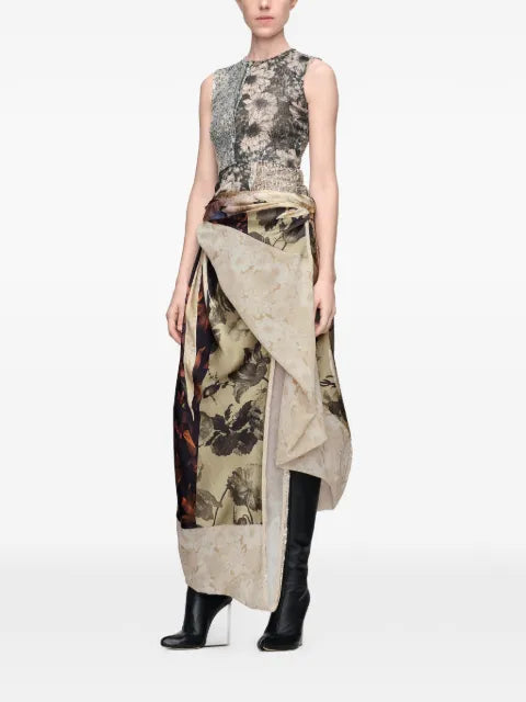 Maison Margiela top con estampado floral y lentejuelas - imagen 2