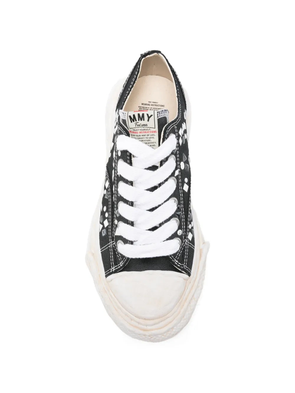 Maison MIHARA YASUHIRO  tenis Peterson 23 con apliques - negro