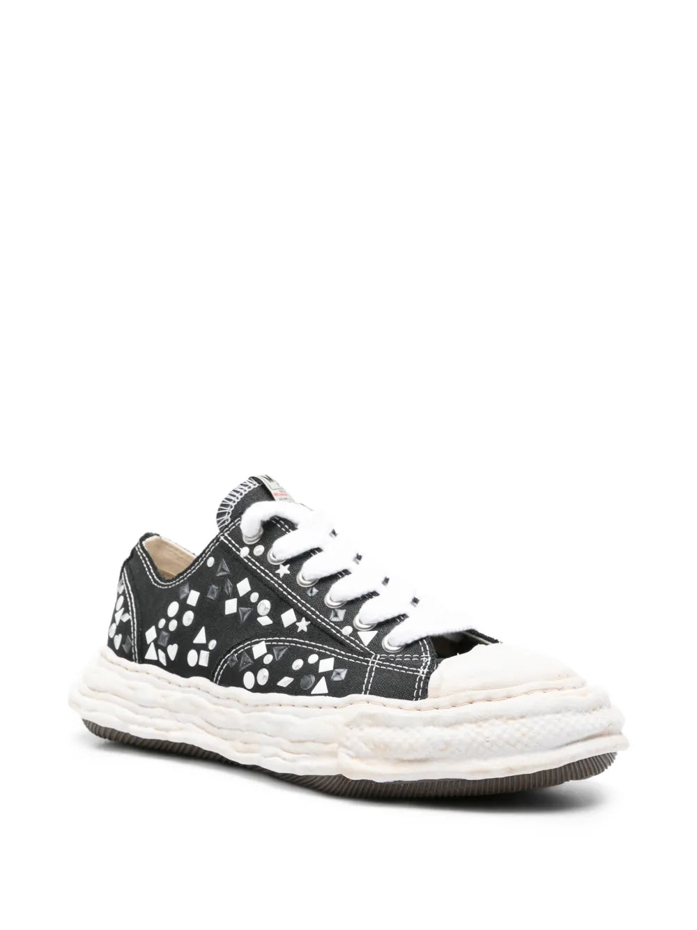 Maison MIHARA YASUHIRO  tenis Peterson 23 con apliques - negro