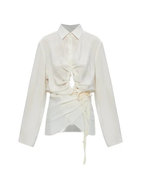 Maison Margiela camisa con moño en la cintura - imagen 1