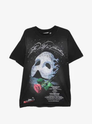 HELLSTAR playera con máscara gráfica negro