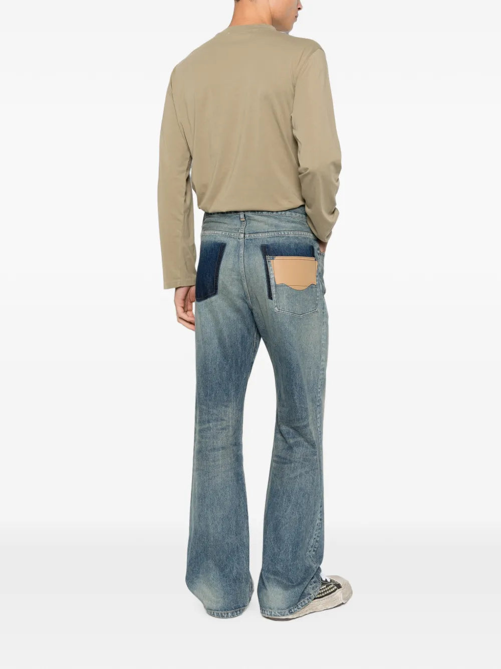 Maison MIHARA YASUHIRO jeans con diseño patchwork - azul