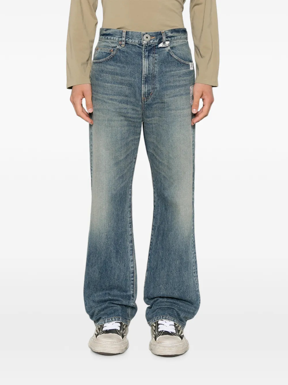 Maison MIHARA YASUHIRO jeans con diseño patchwork - azul