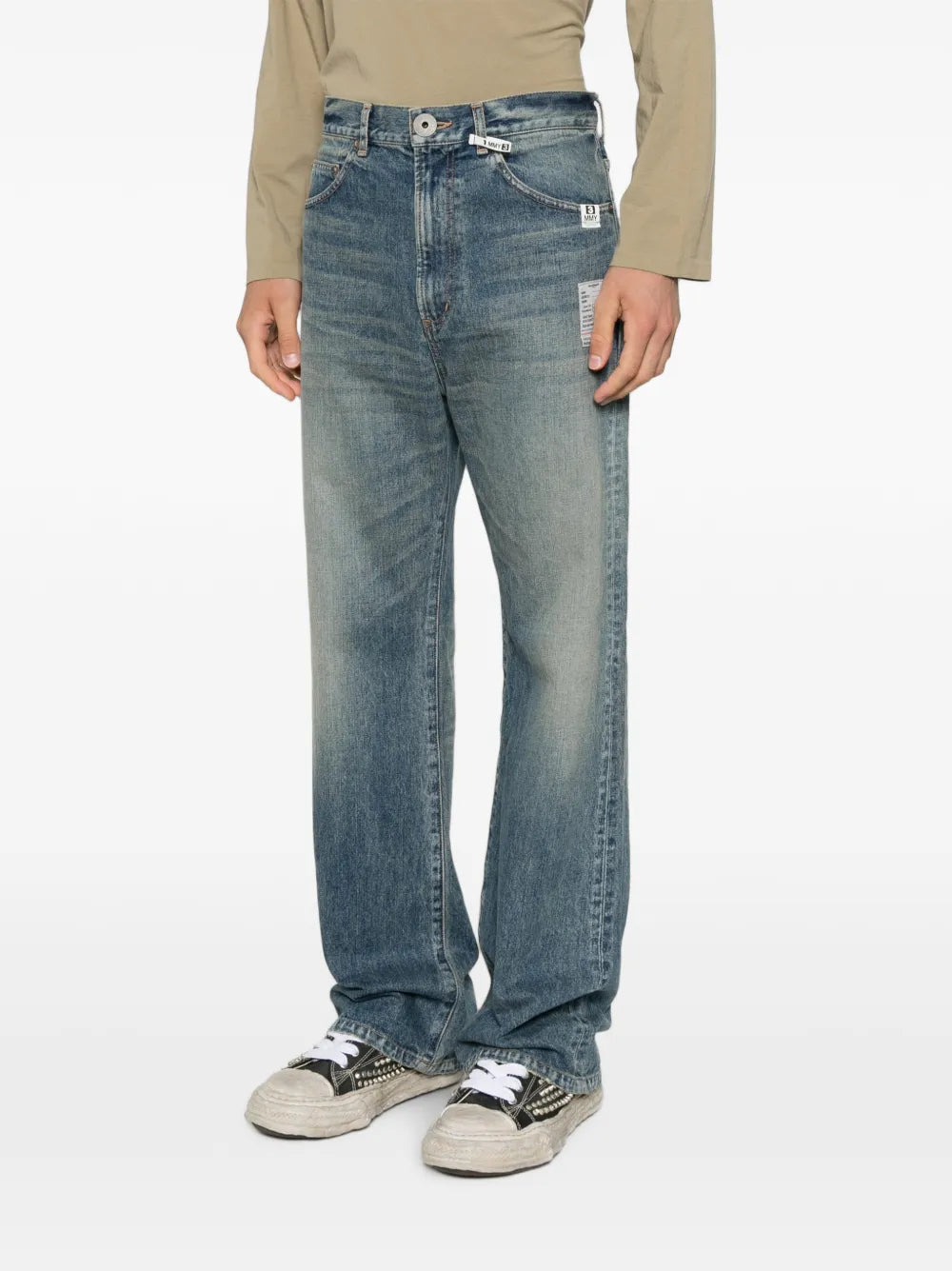 Maison MIHARA YASUHIRO jeans con diseño patchwork - azul