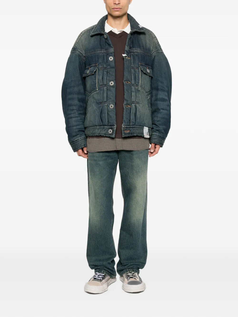 Maison MIHARA YASUHIRO plumífero vaquero - azul