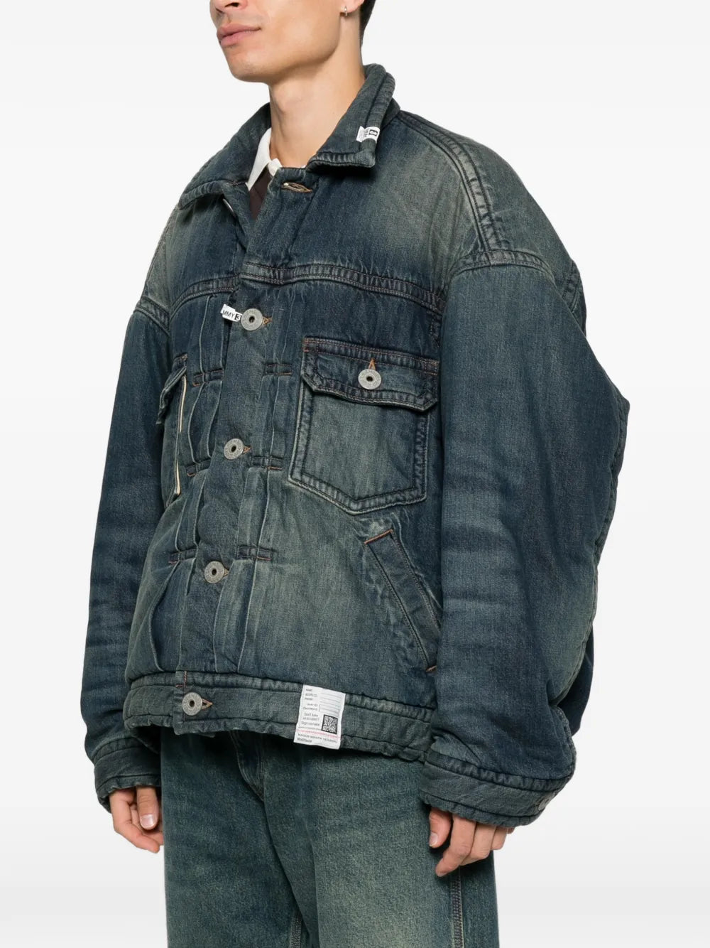 Maison MIHARA YASUHIRO plumífero vaquero - azul