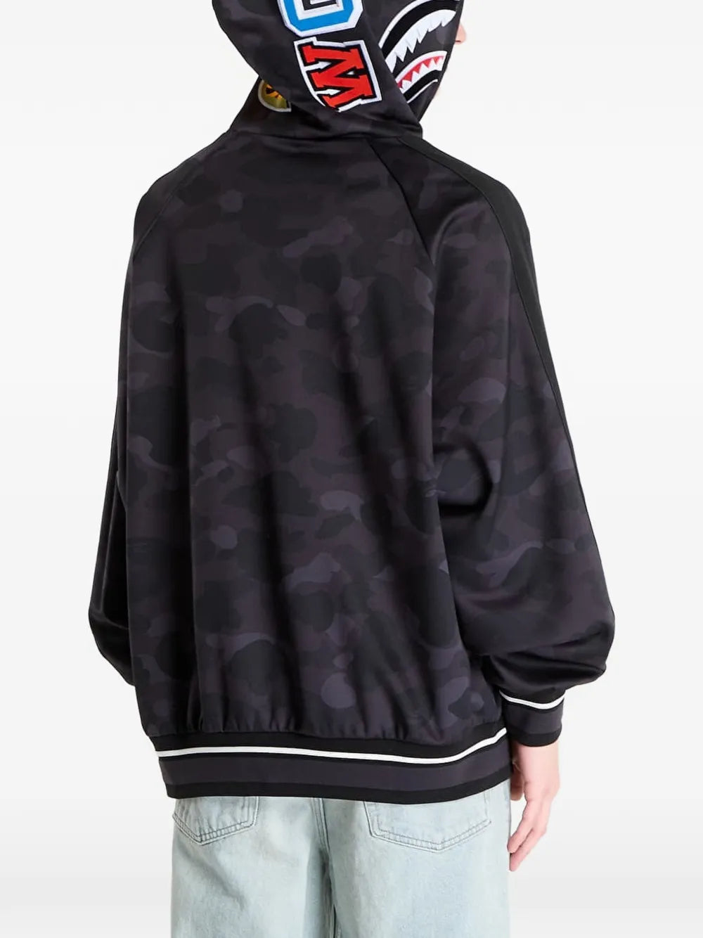 A BATHING APE® hoodie con motivo de tiburón