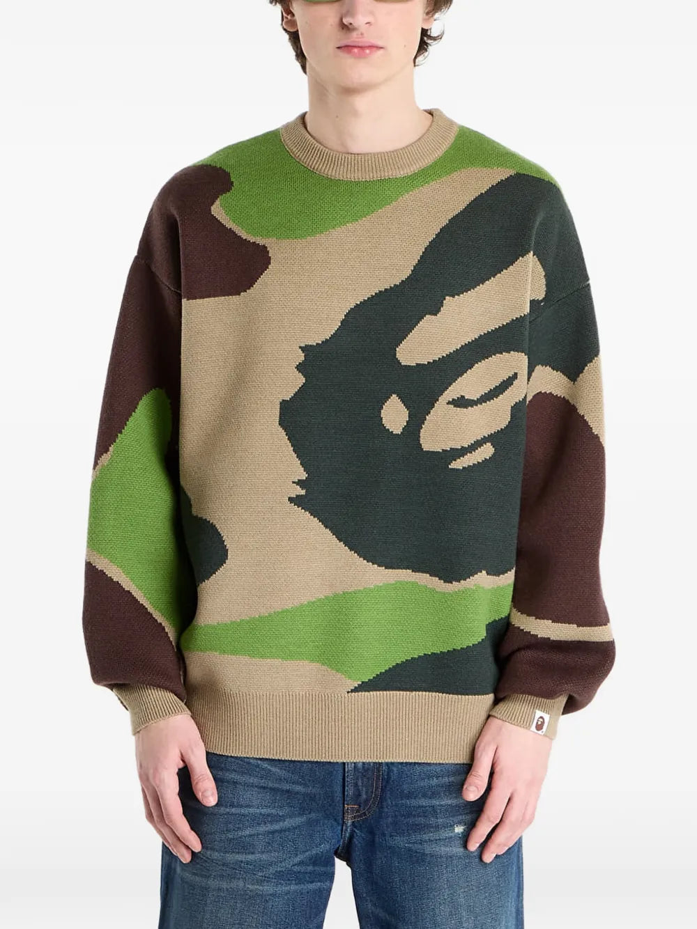 A BATHING APE® sudadera con estampado militar