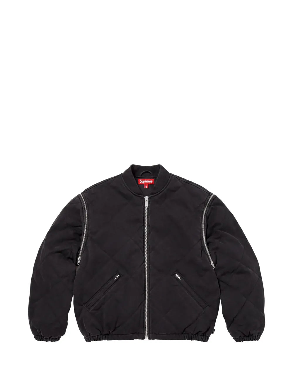 Supreme quilted-design bomber jacket - Negro - imagen 1