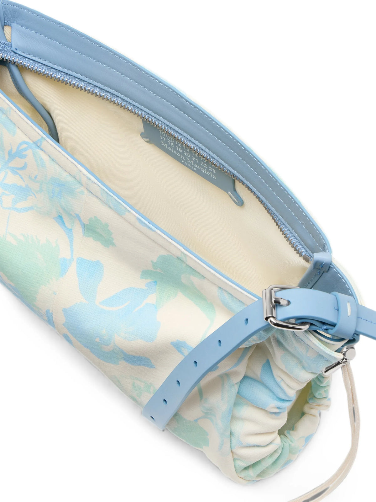 Maison Margiela mochila tipo mensajero con motivo floral - Azul - imagen 4
