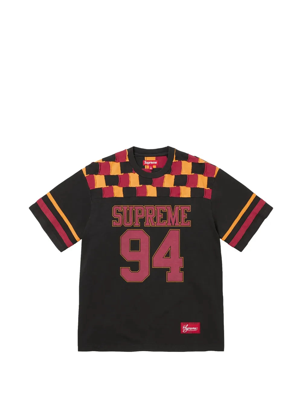 Supreme playera de fútbol con diseño patchwork - Negro - imagen 1