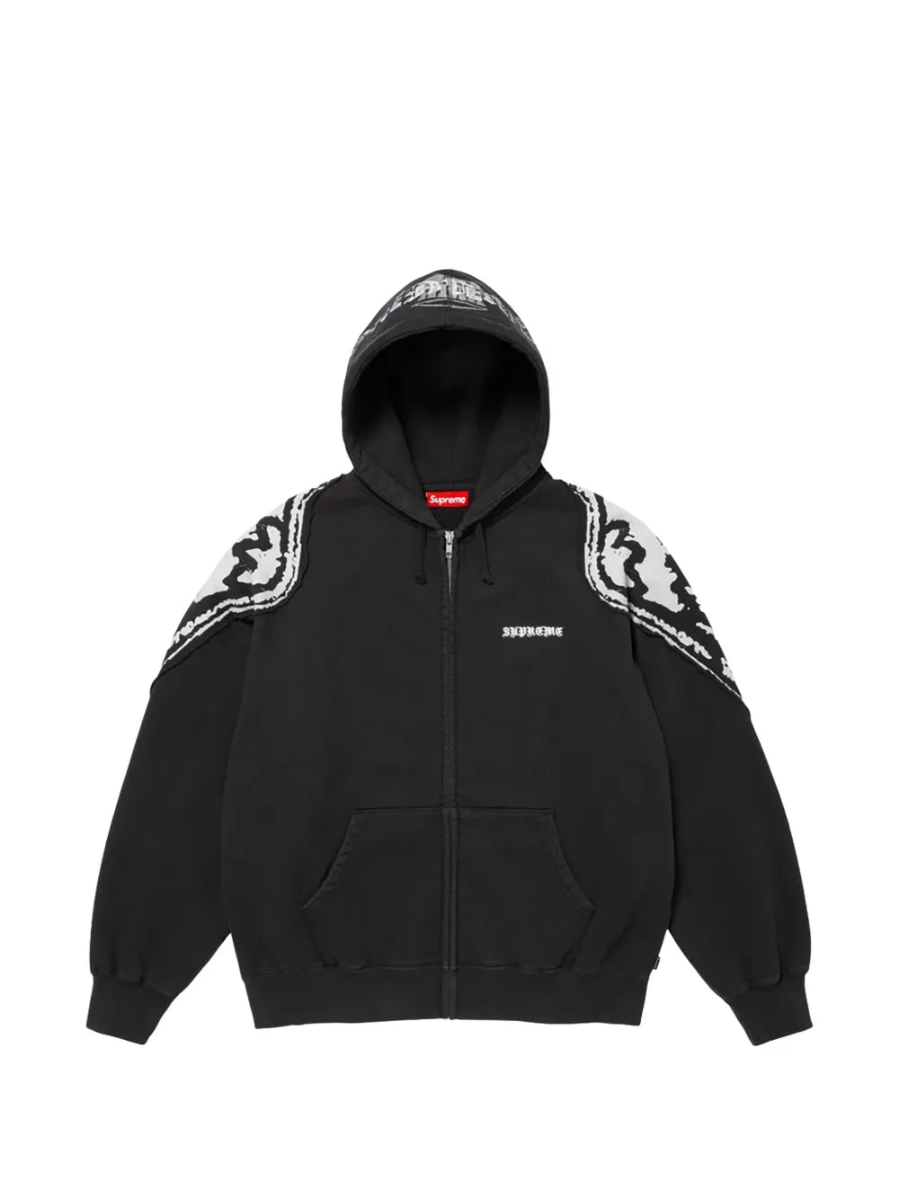 Supreme hoodie Wings con cierre - Negro - imagen 1