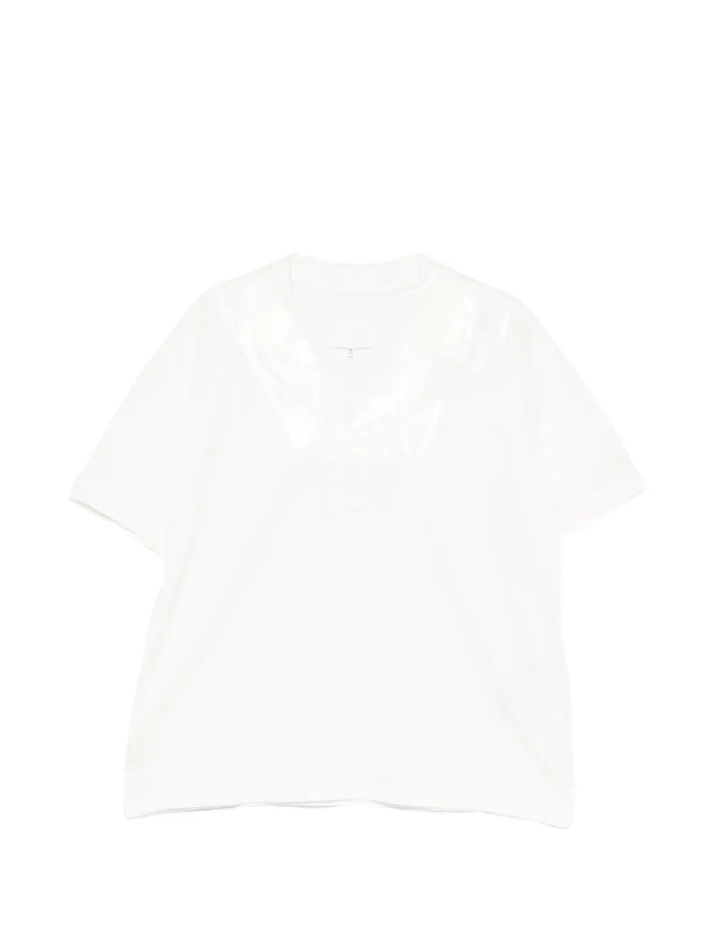 Maison Margiela playera con cuello en V - Blanco - imagen 1