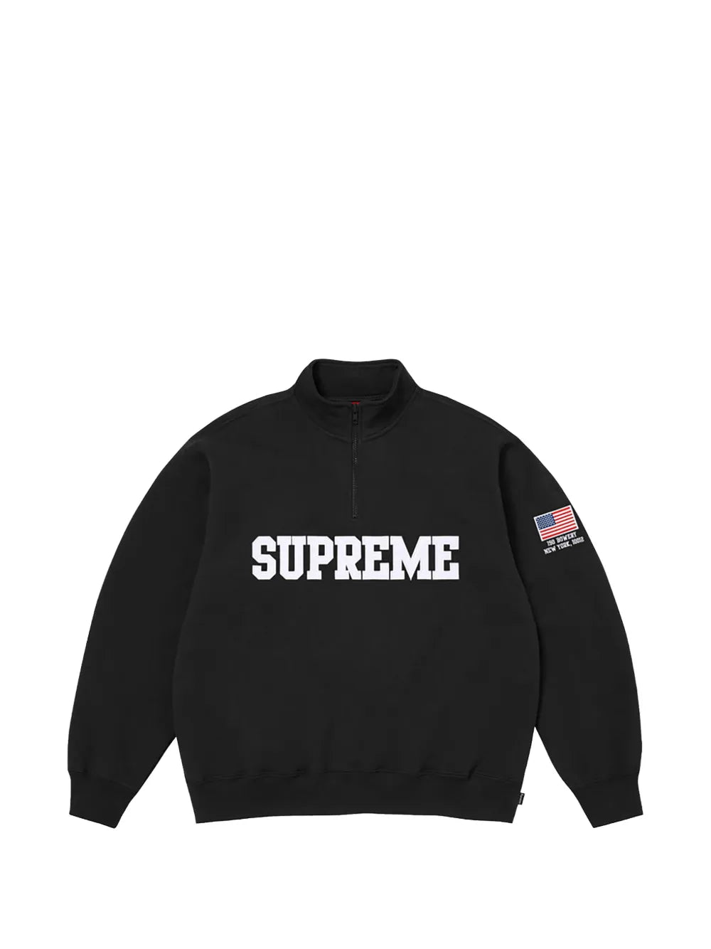 Supreme sudadera con medio cierre y detalle de bandera - Negro - imagen 1