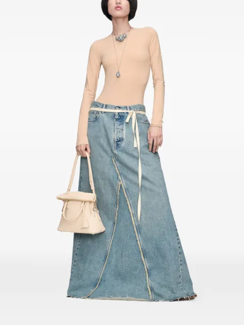 Maison Margiela falda larga de mezclilla - imagen 2